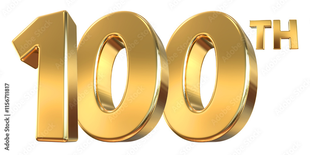 100 Year Anniversary Gold Number 100 Year Anniversary Gold Number
