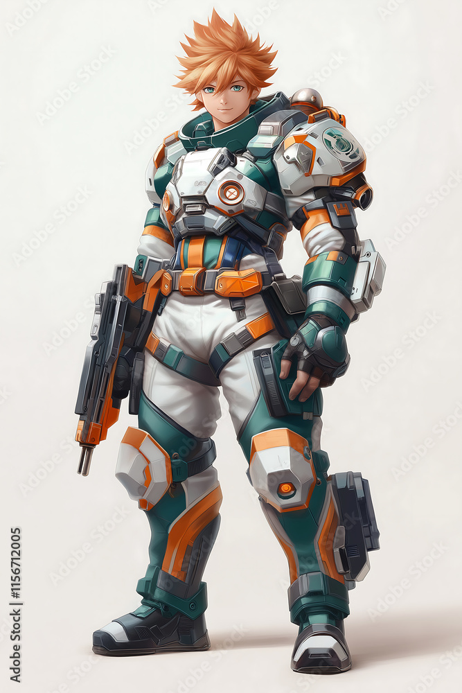 Futuristic Spacesuit Design: A Young Male Astronaut Ready for Intergalactic Adventure Futuristic Spacesuit Design: A Young Male Astronaut Ready for Intergalactic Adventure