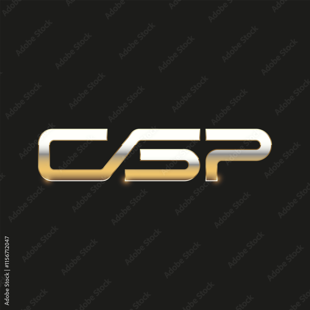 CSP gold letter initial logo design template vector illustration CSP gold letter initial logo design template vector illustration