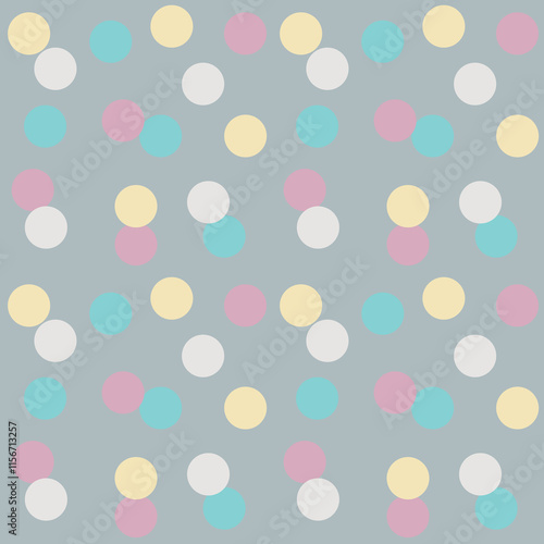 Neon Pastel Polka Dot Seamless Patterns