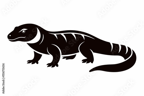 Gila monster silhouette icon vector