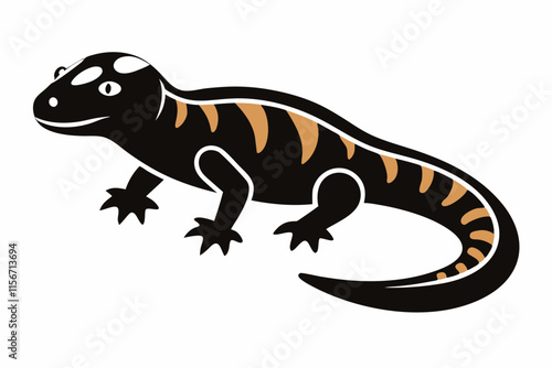 Gila monster silhouette icon vector