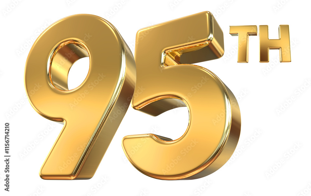 95 Year Anniversary Gold Number 95 Year Anniversary Gold Number