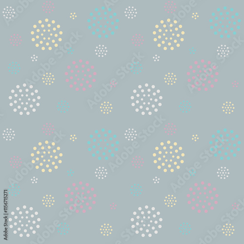 Neon Pastel Polka Dot Seamless Patterns