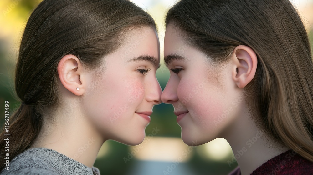 Twins communicating with each other through gestures and expressions, showcasing the deep bond and understanding between siblings. The scene emphasizes the unique connection and non-verbal communicati Twins communicating with each other through gestures and expressions, showcasing the deep bond and understanding between siblings. The scene emphasizes the unique connection and non-verbal communicati