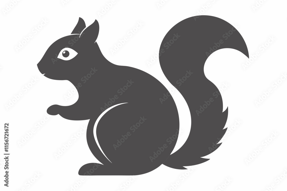 gray squirrel silhouette icon vector gray squirrel silhouette icon vector