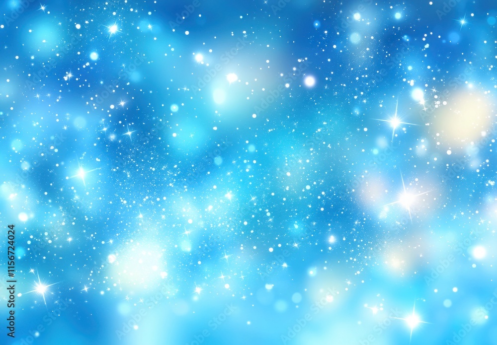 Fototapeta premium Abstract Sparkling Background with Soft Blue Hues and Bright Glimmers Creating a Dreamy Atmosphere Ideal for Various Creative Projects