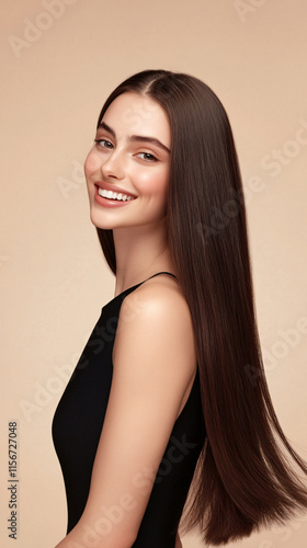 Wallpaper Mural Portraits of beautiful European women with long straight hair Torontodigital.ca