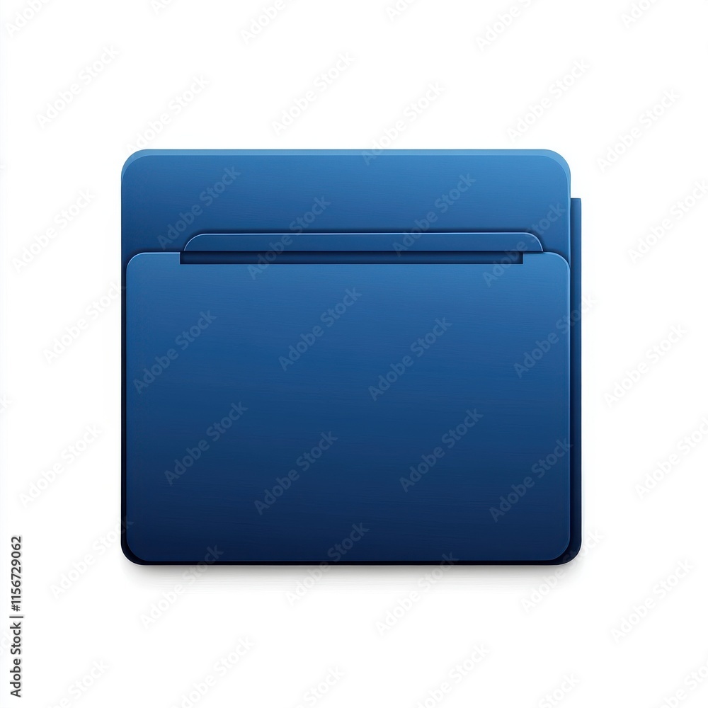 A sleek blue folder icon representing organization and digital storage. A sleek blue folder icon representing organization and digital storage.