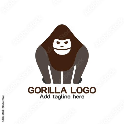 Gorilla logo template isolated brand identity Vector Image. photo