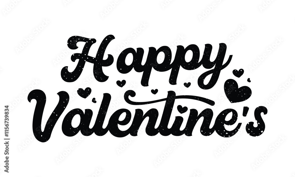 Fototapeta premium Happy valentine's typography vector design