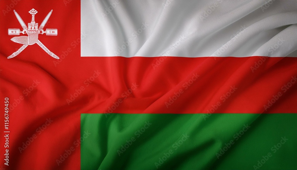 Oman flag waving on white background with clipping path. Cliping path is easily cutout the flag. Oman national flag for independence day. Oman flag waving on white background with clipping path. Cliping path is easily cutout the flag. Oman national flag for independence day.
