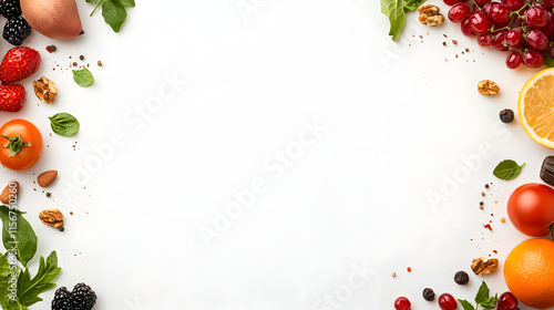 A design material highlighting the concept of food allergies, with a clean white background and distinct elements, symbolizing the impact of food allergies on health and daily life, and raising awaren photo