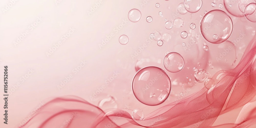 Elegant pink fluid ink background with delicate bubbles and soft gradients perfect for text placement and artistic design projects Elegant pink fluid ink background with delicate bubbles and soft gradients perfect for text placement and artistic design projects