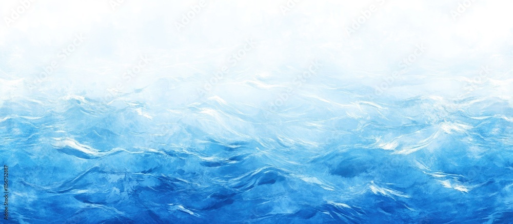 Fototapeta premium Stunning watercolor ocean waves blue marble texture ideal for interior design ceramics banners and wall art with space for text