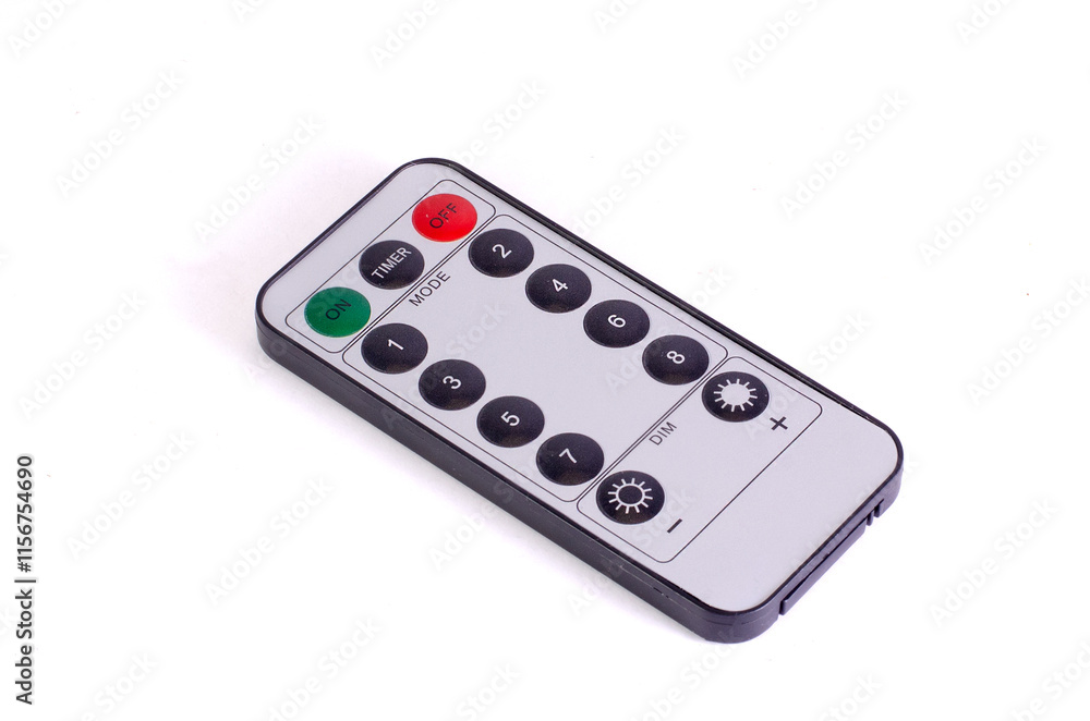 remote control for new year garland on white background remote control for new year garland on white background