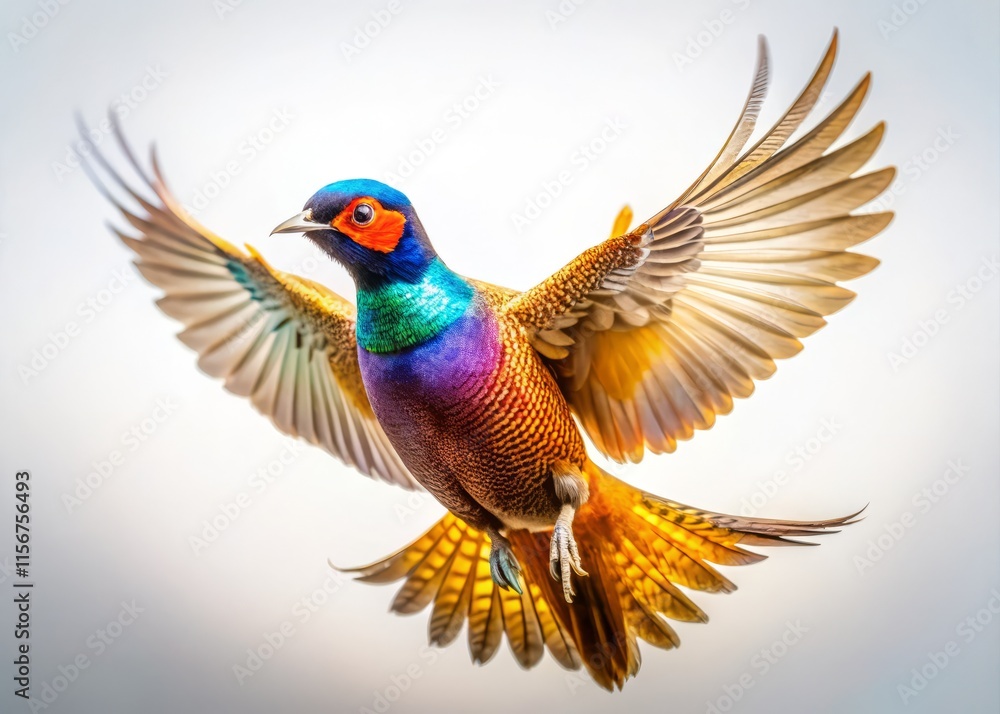 Naklejka premium Stunning Bird Silhouette in Flight: AI Generated Photography