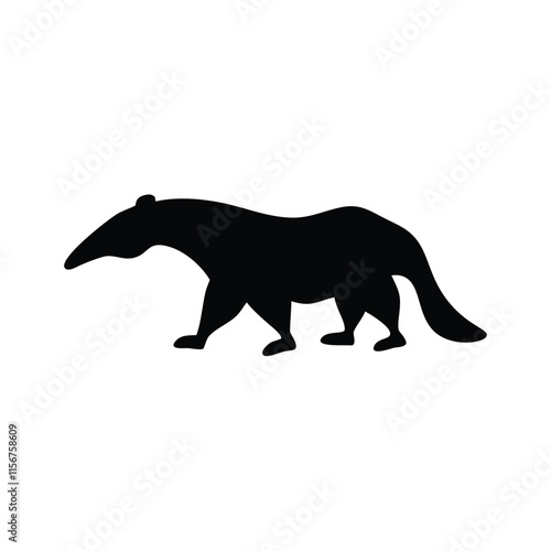 A anteater vector silhouette illustration anteater