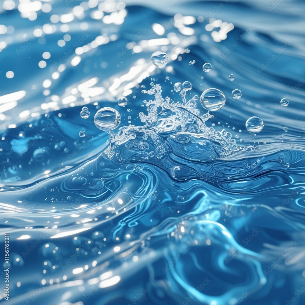 :Light reflections and ripples on the surface of the transparent blue water. Summer banner background in an abstract style Waves of water in the sun with copy space Micellar toner emulsion for cosmeti :Light reflections and ripples on the surface of the transparent blue water. Summer banner background in an abstract style Waves of water in the sun with copy space Micellar toner emulsion for cosmeti