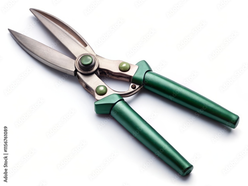 Wide-Angle Garden Shears: High-Resolution Image of Pruning Shears Isolated on White Wide-Angle Garden Shears: High-Resolution Image of Pruning Shears Isolated on White