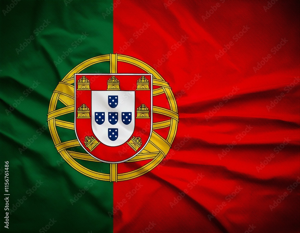 Portugal flag wavering in beautiful clouds with building skyline. The flag with drone shot in beautiful sky. Portugal national flag for independence day. Portugal flag wavering in beautiful clouds with building skyline. The flag with drone shot in beautiful sky. Portugal national flag for independence day.