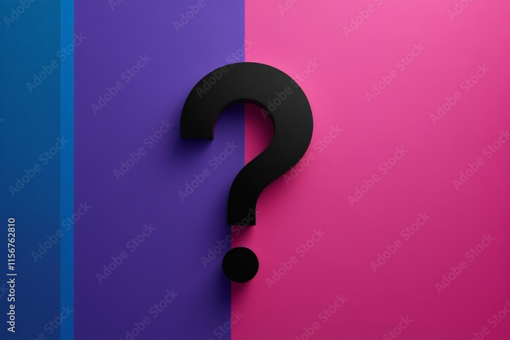 arafed question mark on a colorful background with a pink and blue stripe arafed question mark on a colorful background with a pink and blue stripe
