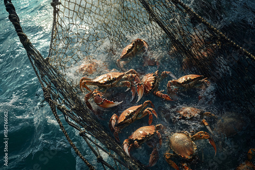 Catching Alaskan crabs  photo