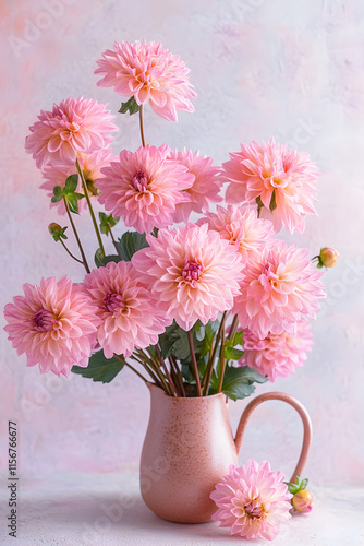 Wallpaper Mural Bouquet of pink dahlias Torontodigital.ca