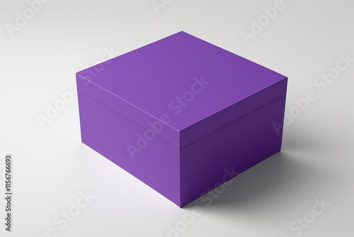 purple box with lid on a white surface
