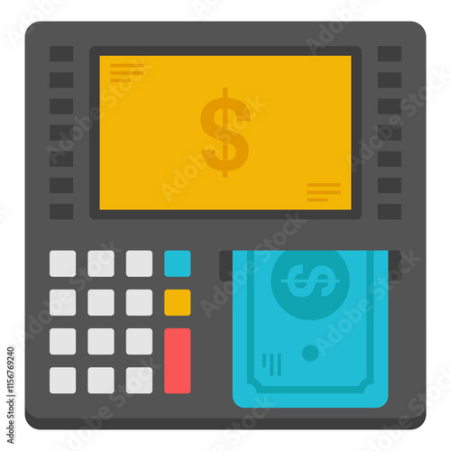 Creative design icon of atm withdrawal