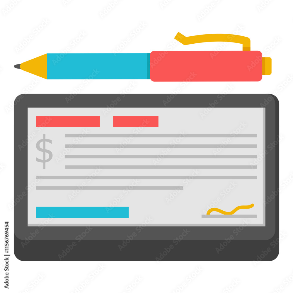 A trendy design icon of digital contract A trendy design icon of digital contract