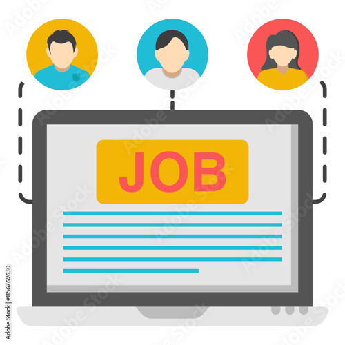 Modern design icon of job candidates