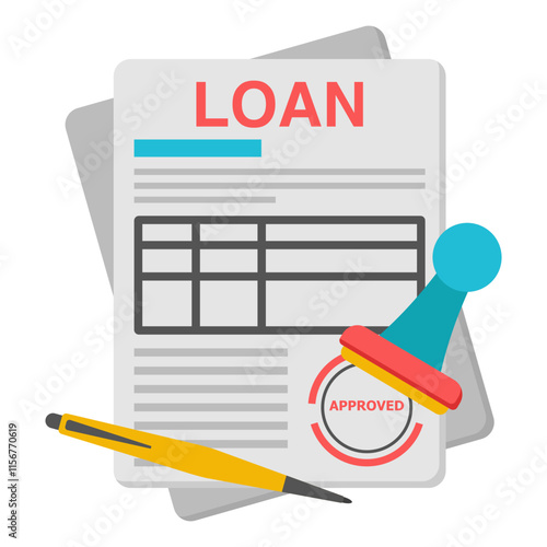 An icon design of loan agreement