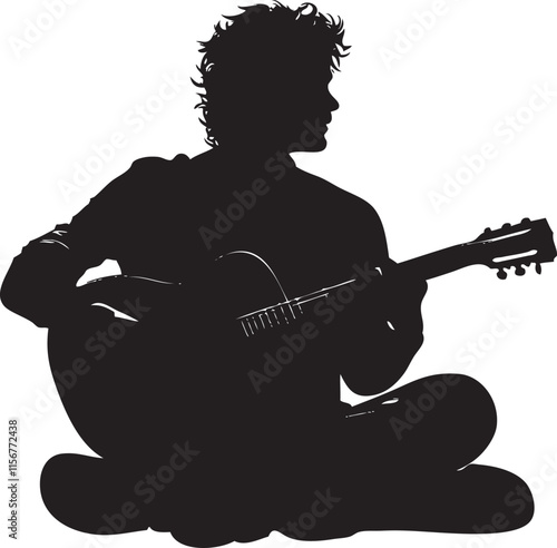 man playing guitar