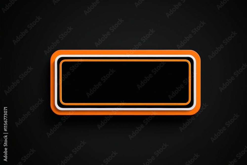 a close up of a black and orange sign on a black background a close up of a black and orange sign on a black background