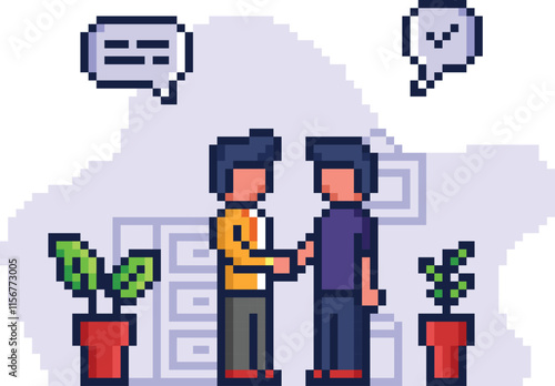 pixel people illustration