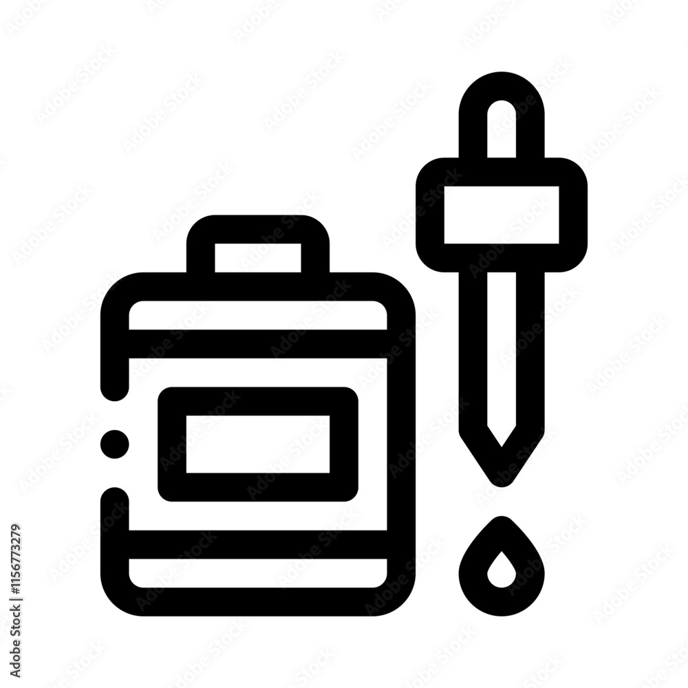 serum dropper line icon serum dropper line icon