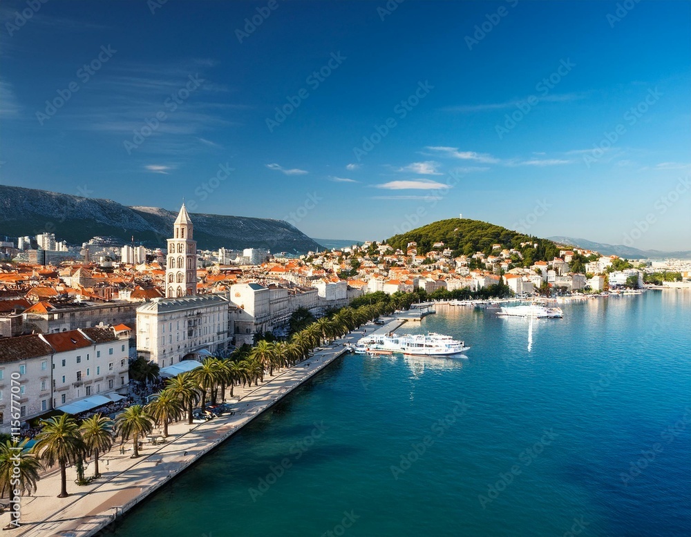 Fototapeta premium Old town of Split in Dalmatia, Croatia.