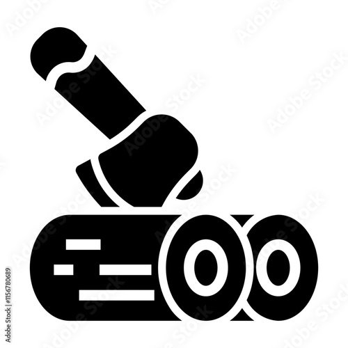 chop wood Solid icon