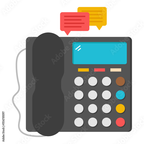 A unique design icon of landline