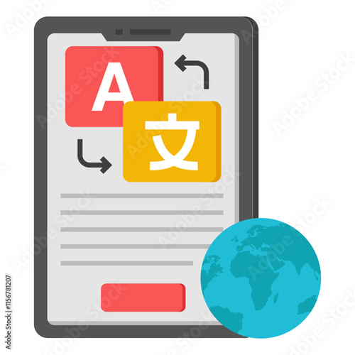 Vector design of language translator icon