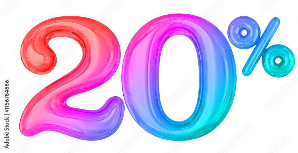 20 Percent Gradient offer in 3d 20 Percent Gradient offer in 3d