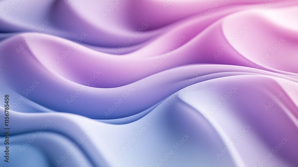 Obraz premium Close-up Photo: Softly Draped Pastel Fabric Mockup, Smoothly Flowing Textures. AI Generated