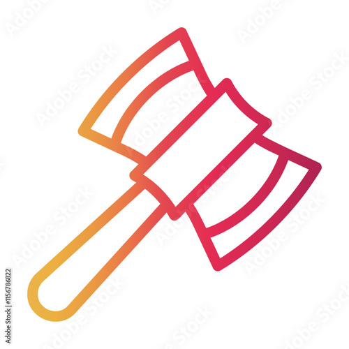 axe Line Gradient Icon