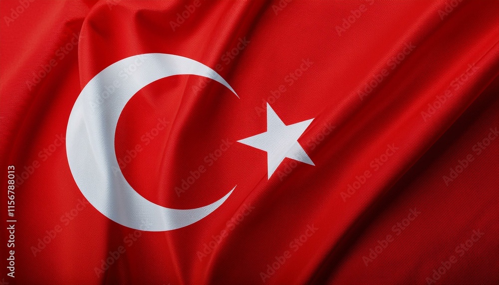 Realistic Turkey flag high quality Realistic Turkey flag high quality