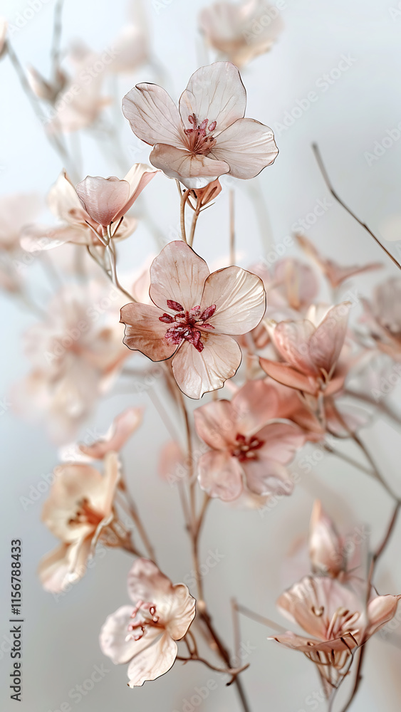 Soft pastel floral arrangement with delicate blooms Soft pastel floral arrangement with delicate blooms