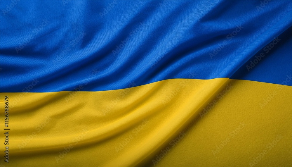 Ukraine national flag fluttering Ukraine national flag fluttering