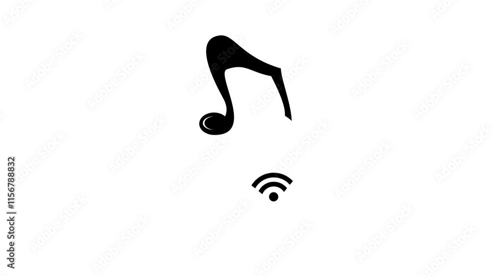 Neon music note icon. Single music note icon animation motion animation Neon music icon animation video. Neon music note icon. Single music note icon animation motion animation Neon music icon animation video.