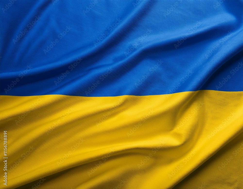Fototapeta premium Ukraine national flag fluttering