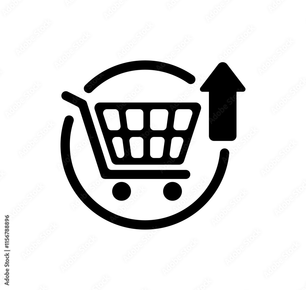 Vector icon illustration of price increase (price fluctuation) Vector icon illustration of price increase (price fluctuation)